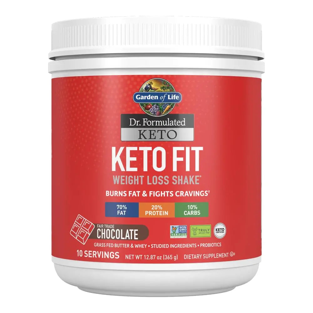 Garden of Life Dr. Formulated Keto Fit Weight Loss Shake - Chocolate Powder, 10 Servings Garden of Life Au supplements