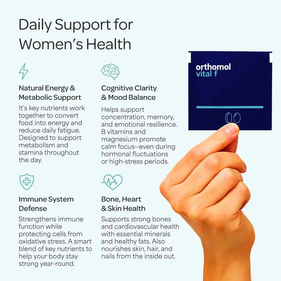 Orthomol Vital F Powder & Tablet Packet, Women's Multivitamin, 30-Day Supply, Vitamins A, B, C, D, E, K, Calcium, Iodine, Omega-3… Orthomol Au supplements