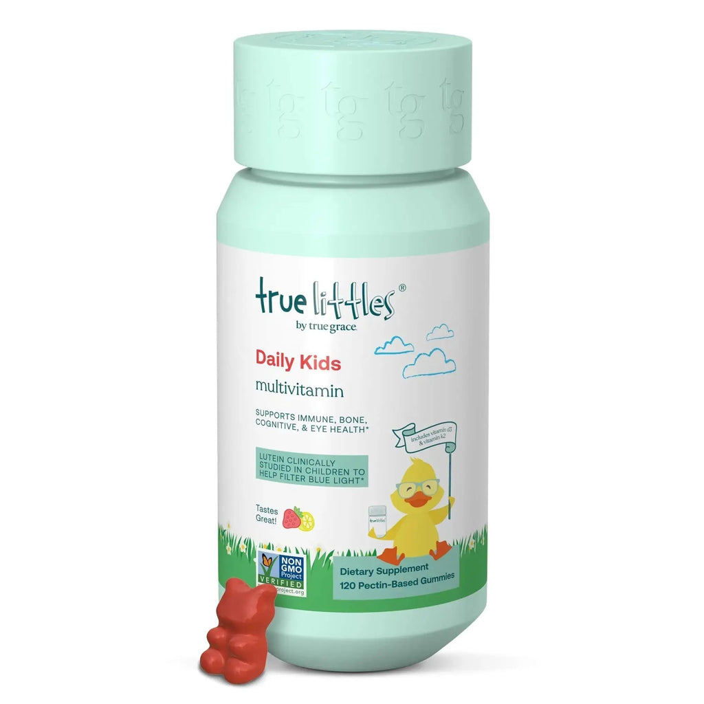 True Grace True Littles Daily Kids Multi - 120 Pectin Gummies - Immune, Cognitive, Bone & Eye Support - Clinically Studied Lutemax Kids Lutein True Grace Au supplements