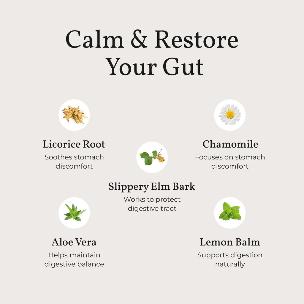 Terra Health Essentials Acid Relief - Plant Based Digestive Support Supplement for Comfortable Gut Function - Lemon Balm, Slippery Elm,