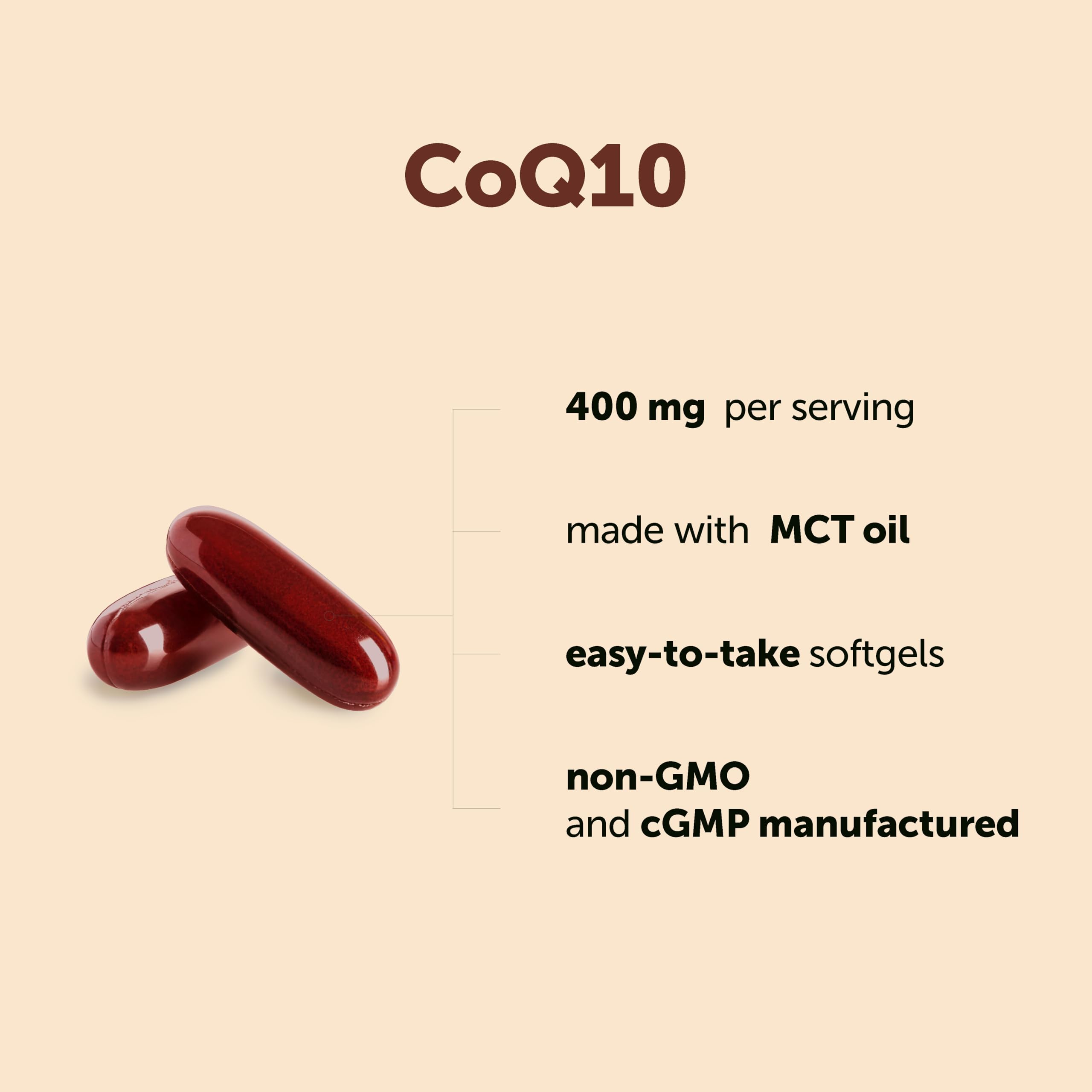Micro Ingredients CoQ10 400 mg Per Serving, 240 Softgels | Made with Coconut MCT Oil | Coenzyme Q10 (Ubiquinone) | Non-GMO