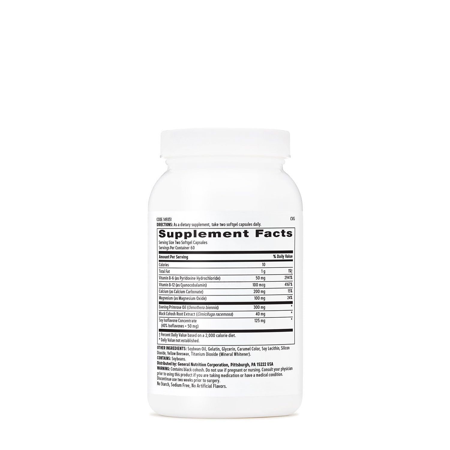 GNC Women's Phytoestrogen Formula, Supports Hormone and Mood Balance Plus Increased Energy, Targeted Relief for Menopause Symptoms, Daily Supplement, 120 Softgels GNC Au supplements