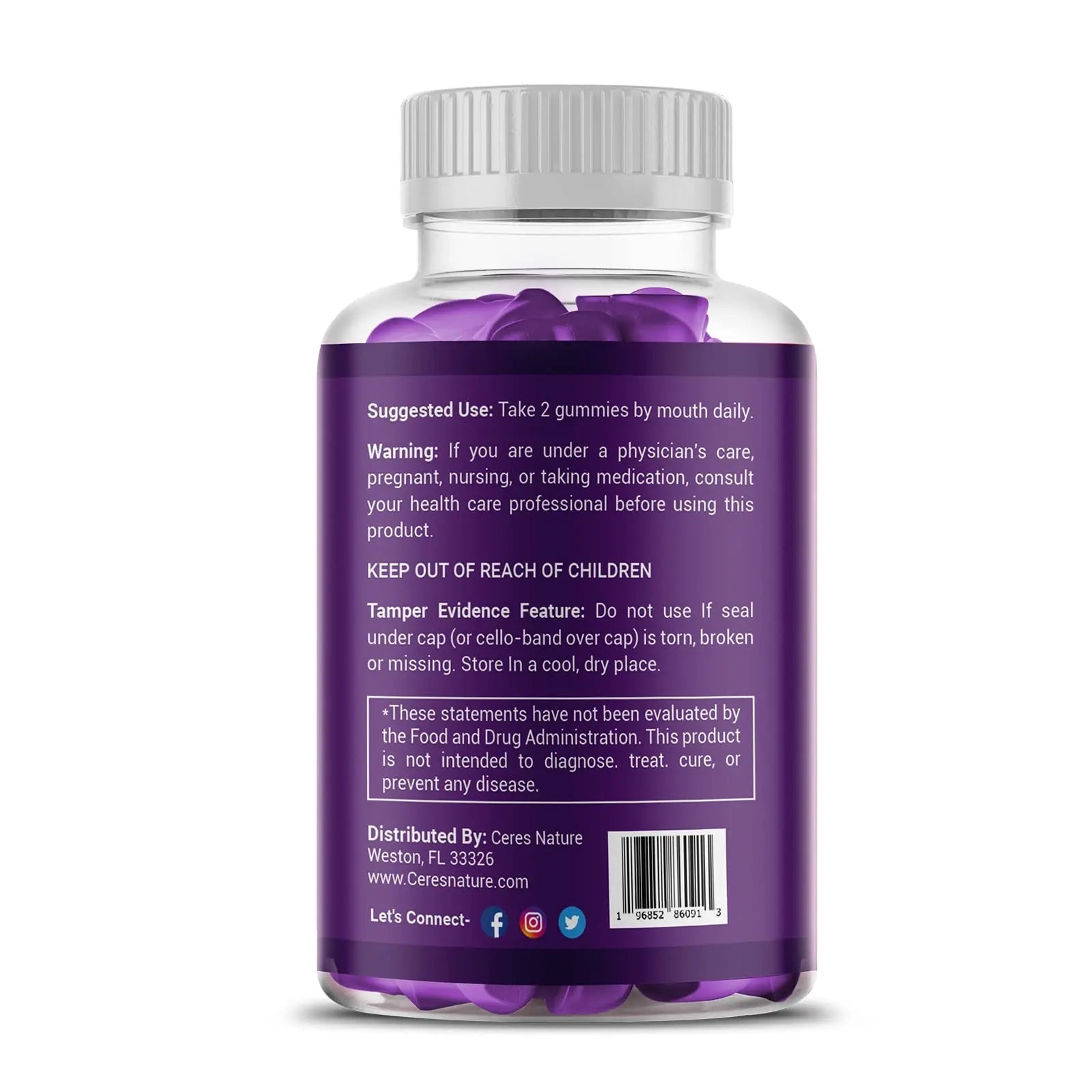 Premium Saffron Extract 88.5mg** Gummy - Appetite Control, Eye Support, Boost Energy Ceres Nature Au supplements