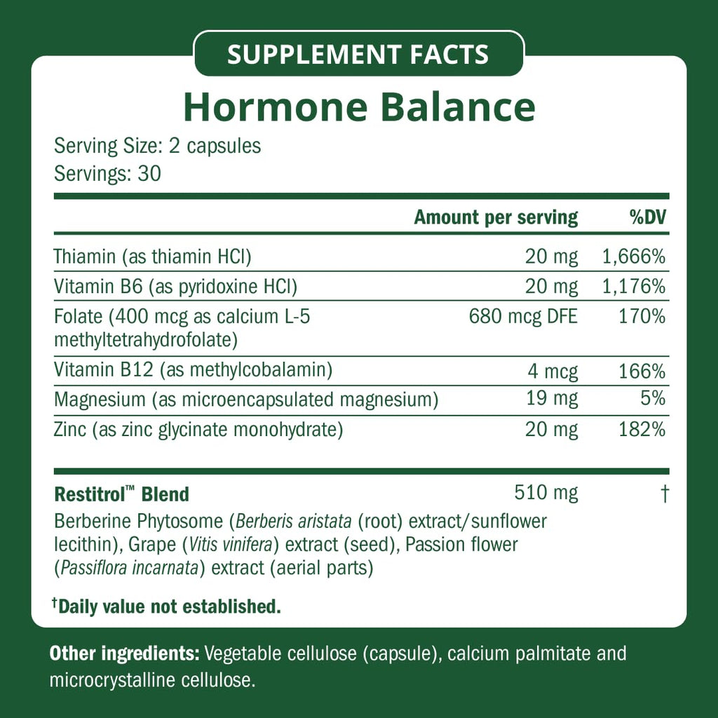 Semaine Hormone Balance – Clearer Skin, Enhanced Moods, Deeper Sleep & Happier Hormones. Hormone-Free, Vegan Capsule, Multi-Symptom Support (60 ct) Semaine Au supplements
