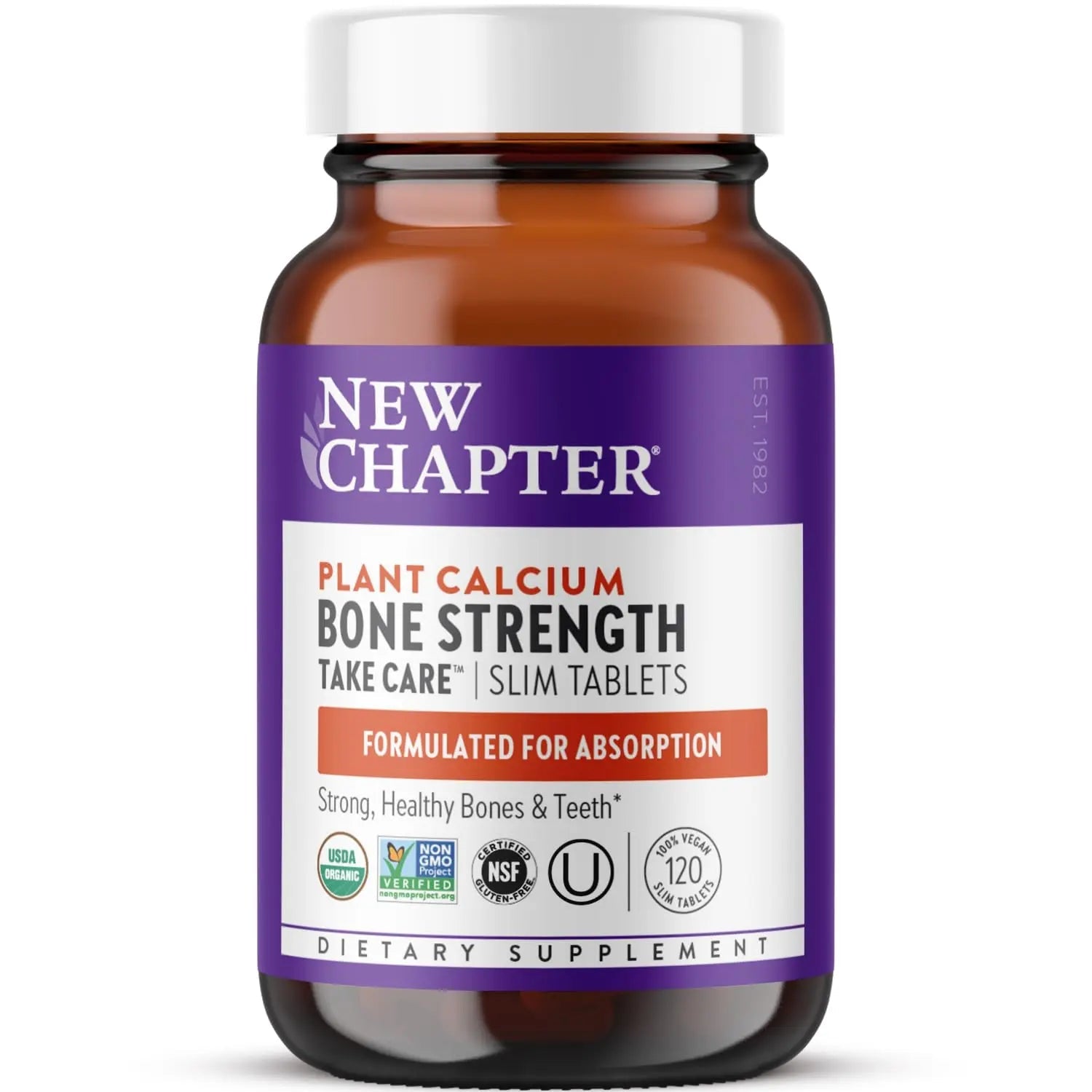 New Chapter Calcium Supplement - Bone Strength Plant-Based USDA Organic Calcium with Magnesium, Vitamin D3+K2, for Bone Health & Joint Mobility, Heart Support New Chapter Au supplements