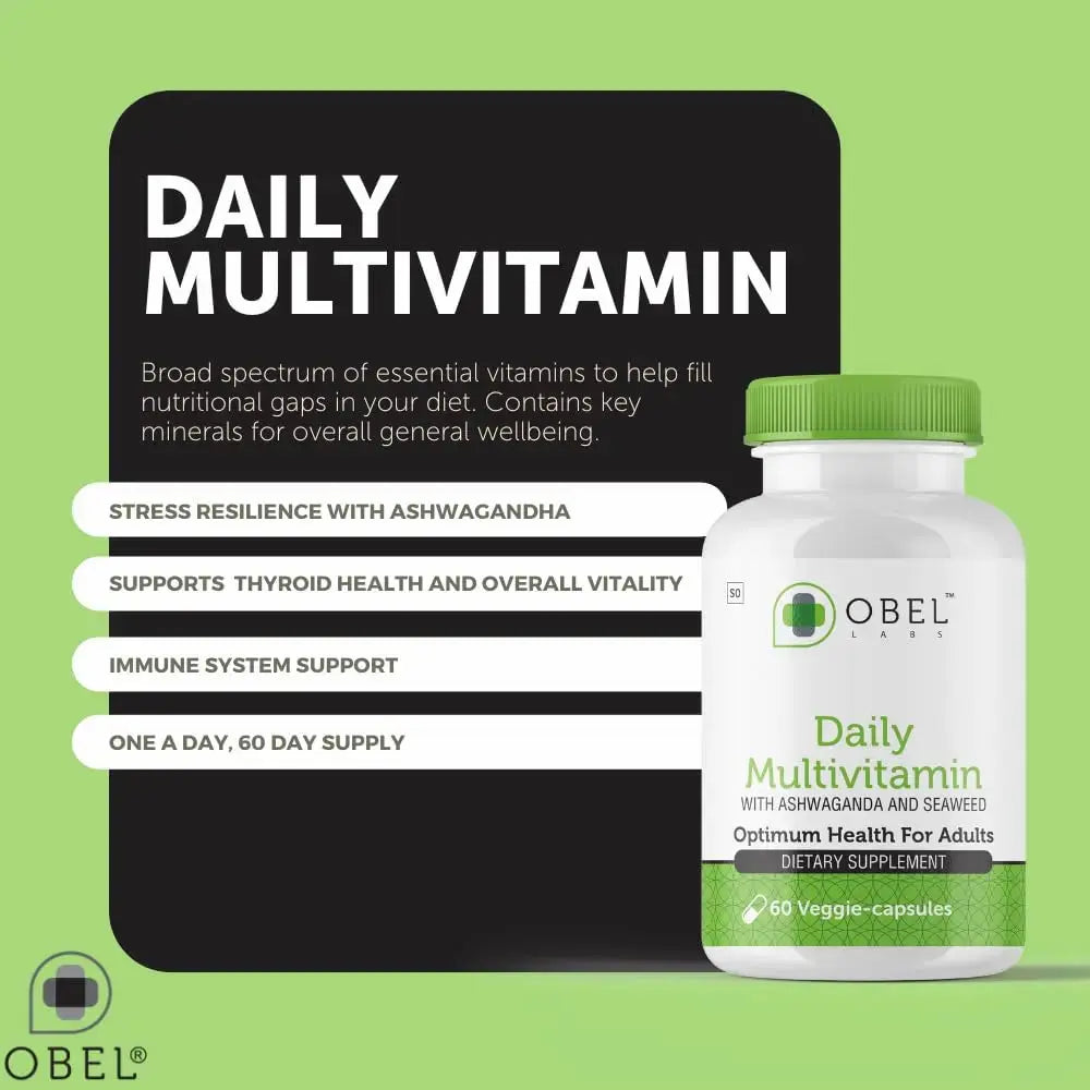 obel Daily Multivitamin | with Ashwaganda and Seaweed | Optimum Health for Adults obel Au supplements