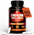 Creatine HCL Capsules with HMB - Workout Supplement for Men & Women, Muscle Builder, Endurance, Strength, Superior to Monohydrate: Instantized for Max Absorption, No Load