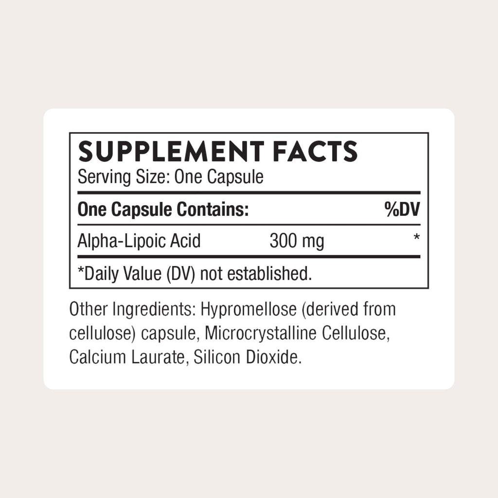 THORNE - Alpha-Lipoic Acid - Provides Antioxidant Support - Supports Liver Detox & Nerve, Eye, Metabolic & Liver Health* - Third-Party Certified