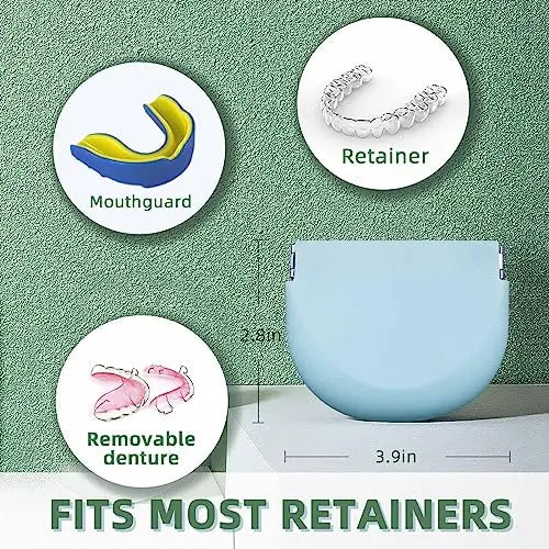 2 Pack Silicone Retainer Case with Lanyard Soft Slim Cute Aligner Case Holder Dental Thin onbuwws Au supplements