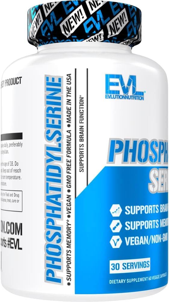 PhosphatidylSerine Nootropics Brain Support Supplement - Advanced Anti Aging Brain Health Supplement for Adults - Memory and Focus with Phosphatidylserine 300mg - EVL Vegan Non-GMO Evlution Au supplements