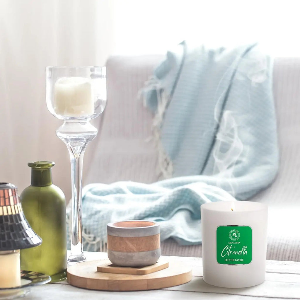 Scented Candle Citronella 200g - Aromatherapy Candle - Soy Wax Candles for Home Scented AROMATIKA Au supplements