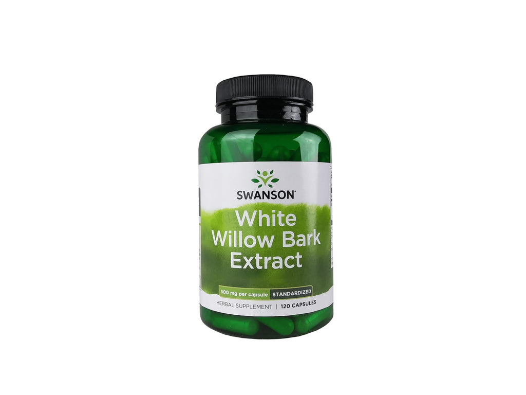 Swanson White Willow Bark Extract - Promotes Joint Support and Muscle Relief - Standardized to 15% Salicin - Natural Supplement with No Stomach Irritation - (120 Capsules, 500mg Each) Swanson Au supplements