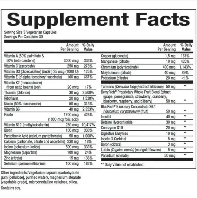 MultiFactors by Natural Factors, Women's 50+ Multivitamin & Mineral Formula, Dietary Supplement for Nutritional Support, 90 capsules (30 servings) Natural Factors Au supplements