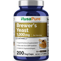 NusaPure Brewer’s Yeast - Suitable for Vegetarian/Vegan, Non - GMO - 1000mg 200 Capsules NusaPure Au supplements