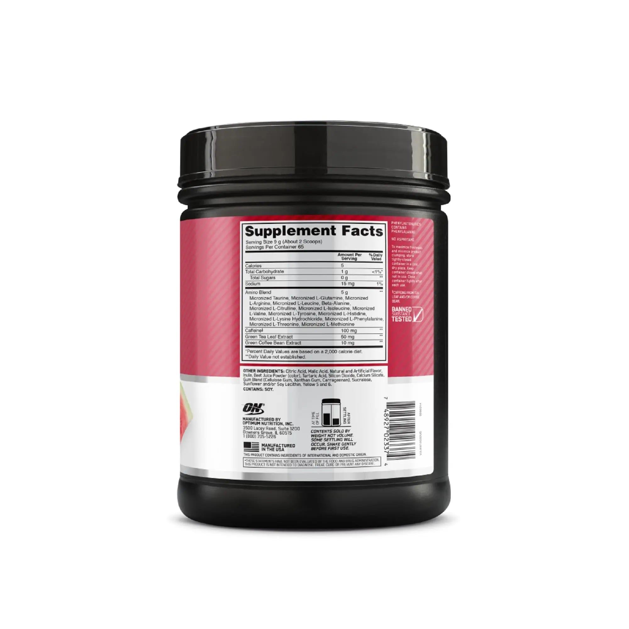 Optimum Nutrition Amino Energy - Pre Workout with Green Tea, BCAA, Amino Acids Optimum Nutrition Au supplements
