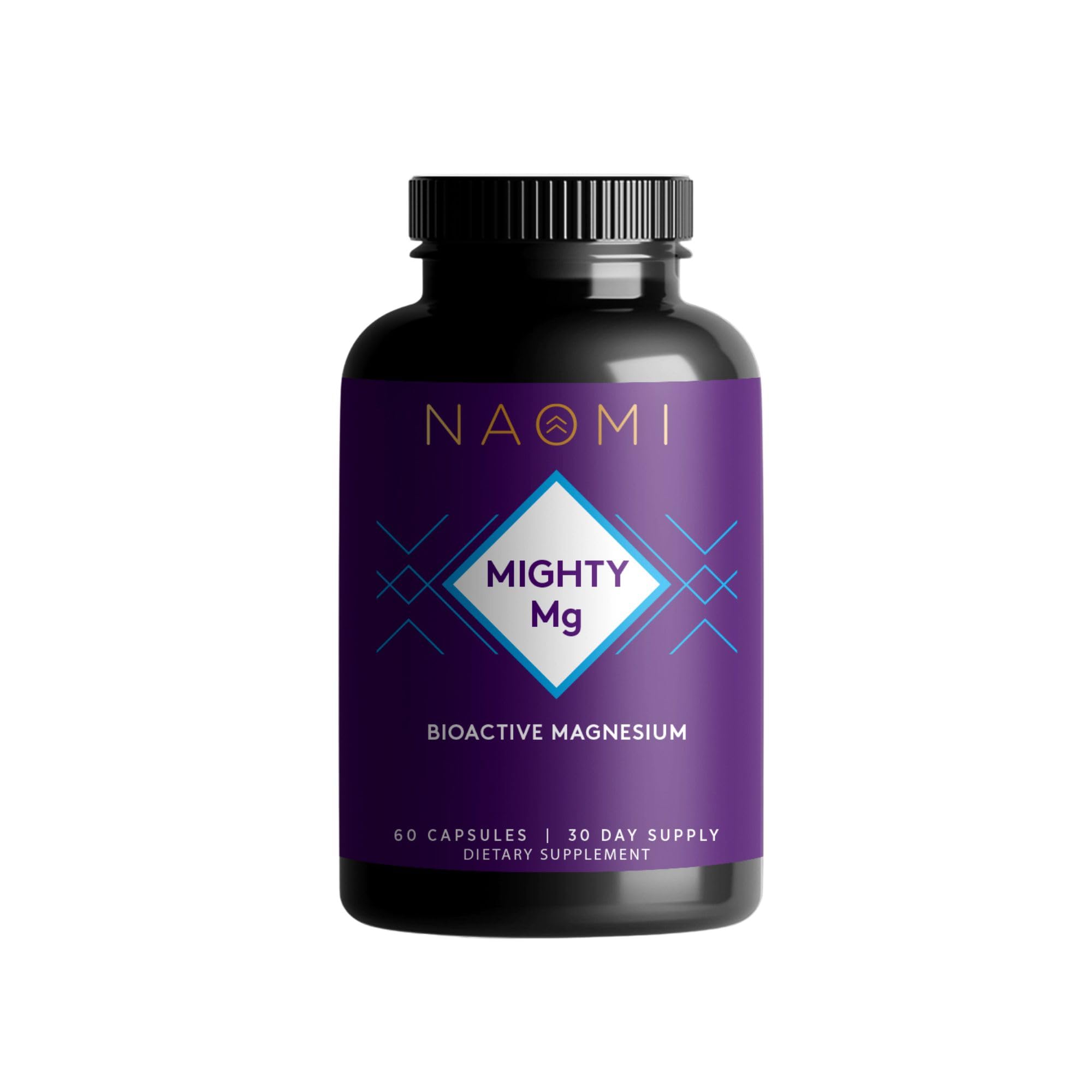 NAOMI Mighty Mg Magnesium Glycinate & Malate Complex 360mg, High Absorption Formula, Elemental Magnesium Supports Heart Health, Strong Bones, Better Sleep, Gluten-Free, Non-GMO, Vegan, 60 Veggie Caps NAOMI Au supplements