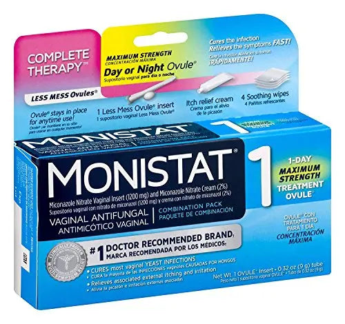 Monistat Combination Pack with 1-Ovule Insert with Applicator and External Cream Monistat Au supplements