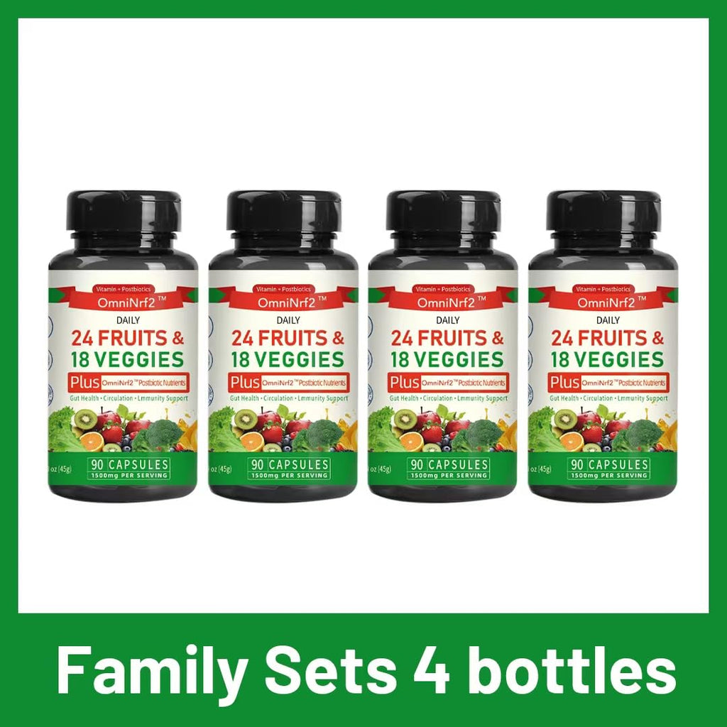 OmniNrf2 Postbiotic Supplement Capsules for Gut Health, Superfood with 24 Fruits & 18 Veggies & Fermented Herbal Plants, 90 Capsules for Antioxidant Support OmniNrf2 Au supplements