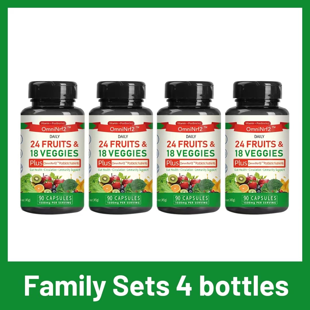 OmniNrf2 Postbiotic Supplement Capsules for Gut Health, Superfood with 24 Fruits & 18 Veggies & Fermented Herbal Plants, 90 Capsules for Antioxidant Support OmniNrf2 Au supplements
