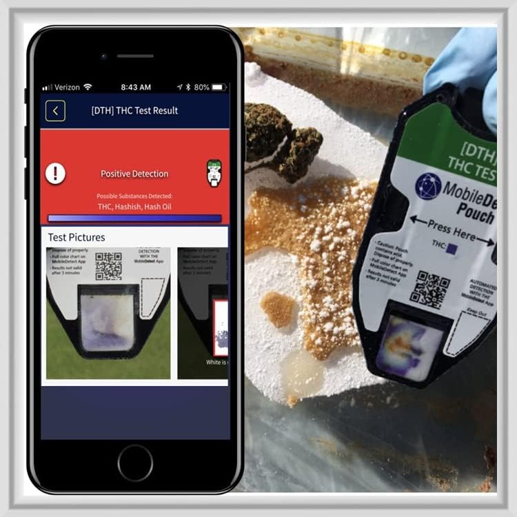 MobileDetect Pouch Residue Detection Multi-Drug Test Kit - Rapid Surface Residue Detector MobileDetect Pouch Au supplements