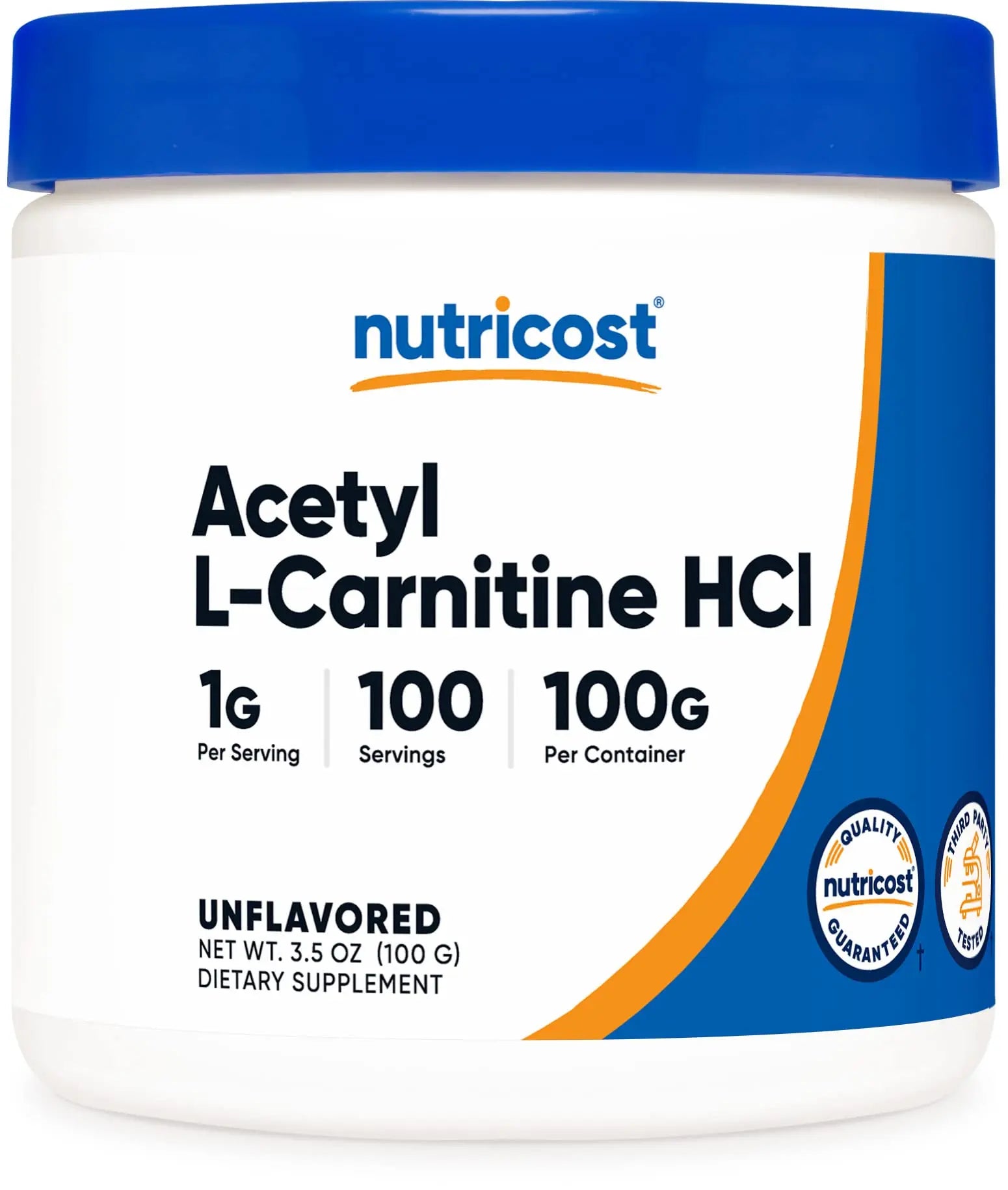 Nutricost Acetyl L-Carnitine (ALCAR) 100 Grams - 1000mg Per Serving - Non-GMO, Gluten Free Nutricost Au supplements