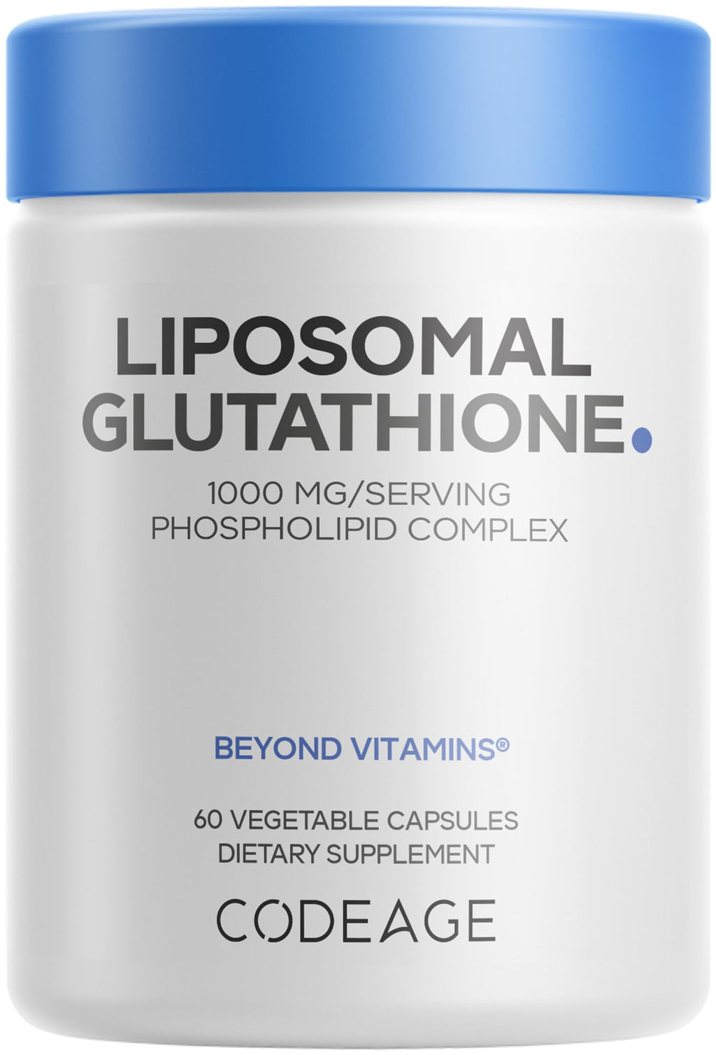 Codeage Liposomal Glutathione 1000 mg Supplement, High-Potency Reduced L-Glutathione - Liposomal Delivery - Phospholipids - Non-GMO, Gluten-Free - 60 Capsules Codeage Au supplements