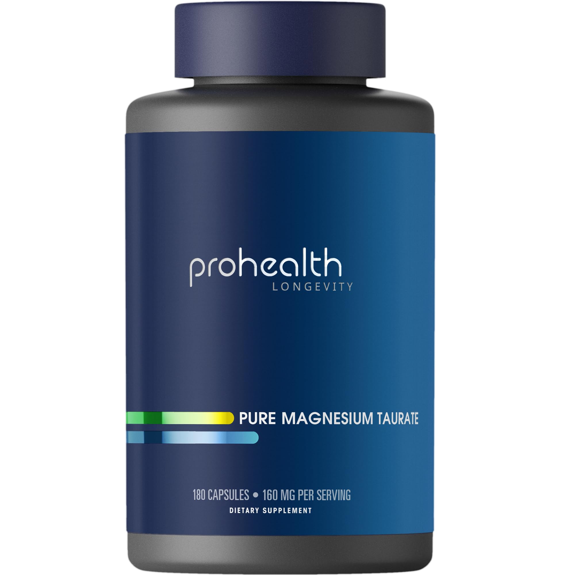 ProHealth Pure Magnesium Taurate, 160mg per Serving | Optimal Bioavailability Supplement for Healthy Aging | Supports Brain, Heart, and Muscle Health | Third-Party Tested for Quality | 180 Capsules ProHealth Au supplements