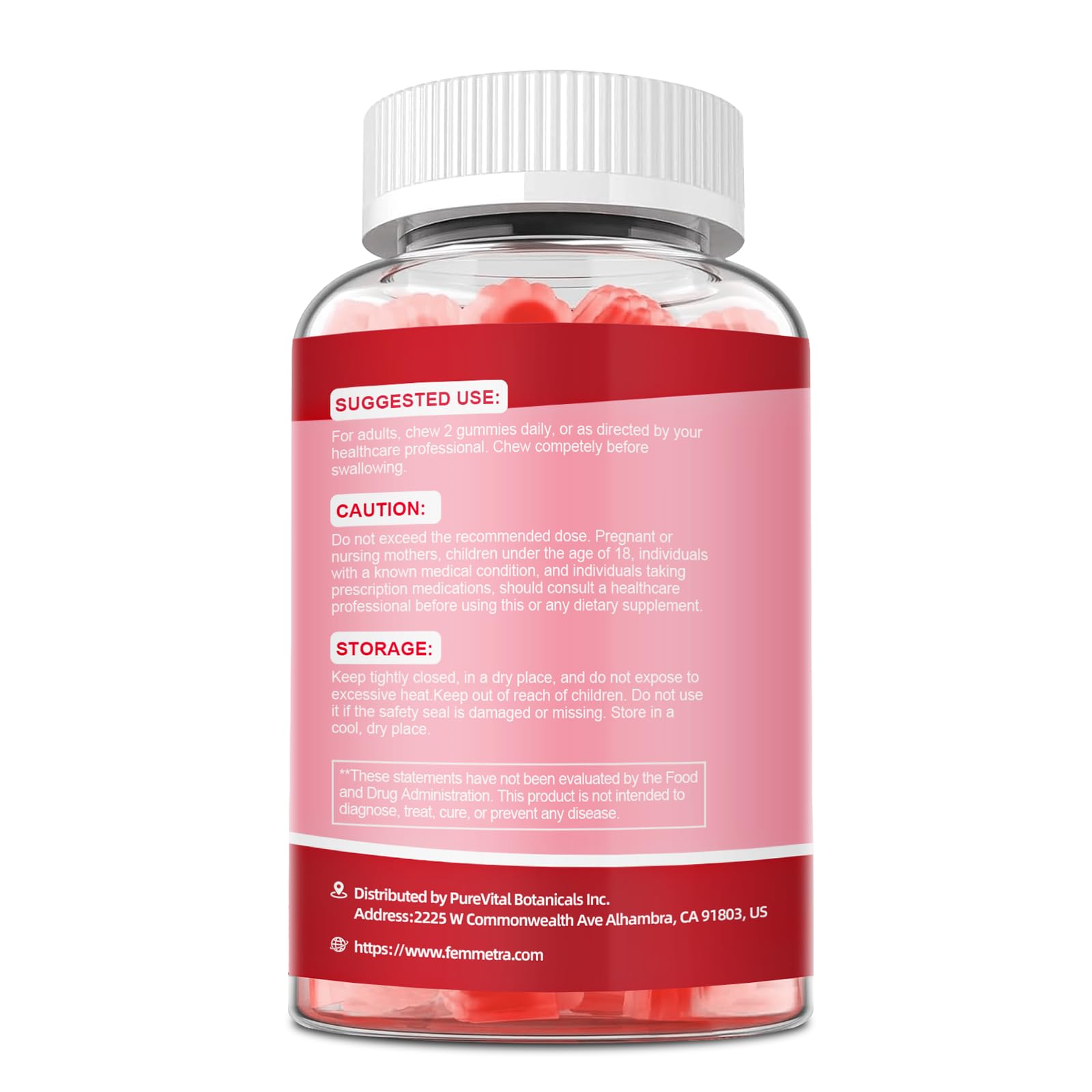 Femmetra 18-in-1 Probiotics for Women with Prebiotics - 200 Billion CFU with Digestive Enzyme, Cranberry, Kombucha - Sugar-Free Vaginal Gummies,
