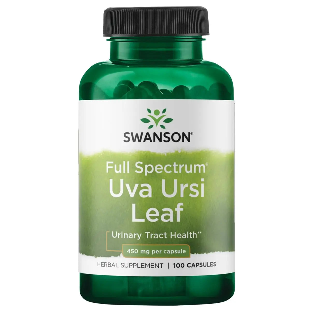 Swanson Full-Spectrum Uva Ursi Leaf - Herbal Supplement Supporting Kidney & Urinary Tract Health - May Support Cardiovascular System Function & Bladder Health - (100 Capsules, 450mg Each) Swanson Au supplements