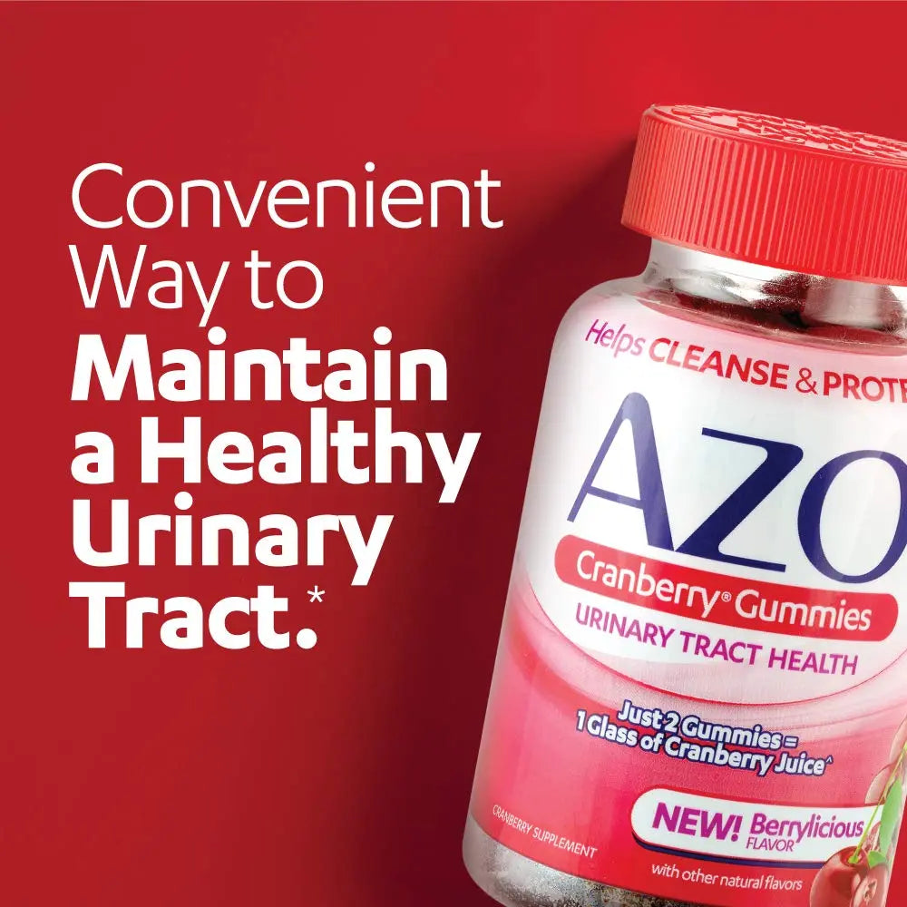 AZO Urinary Tract Health Gummies Bundle - D-Mannose 2000mg Citrus 40 Count and Cranberry 72 Count AZO Au supplements
