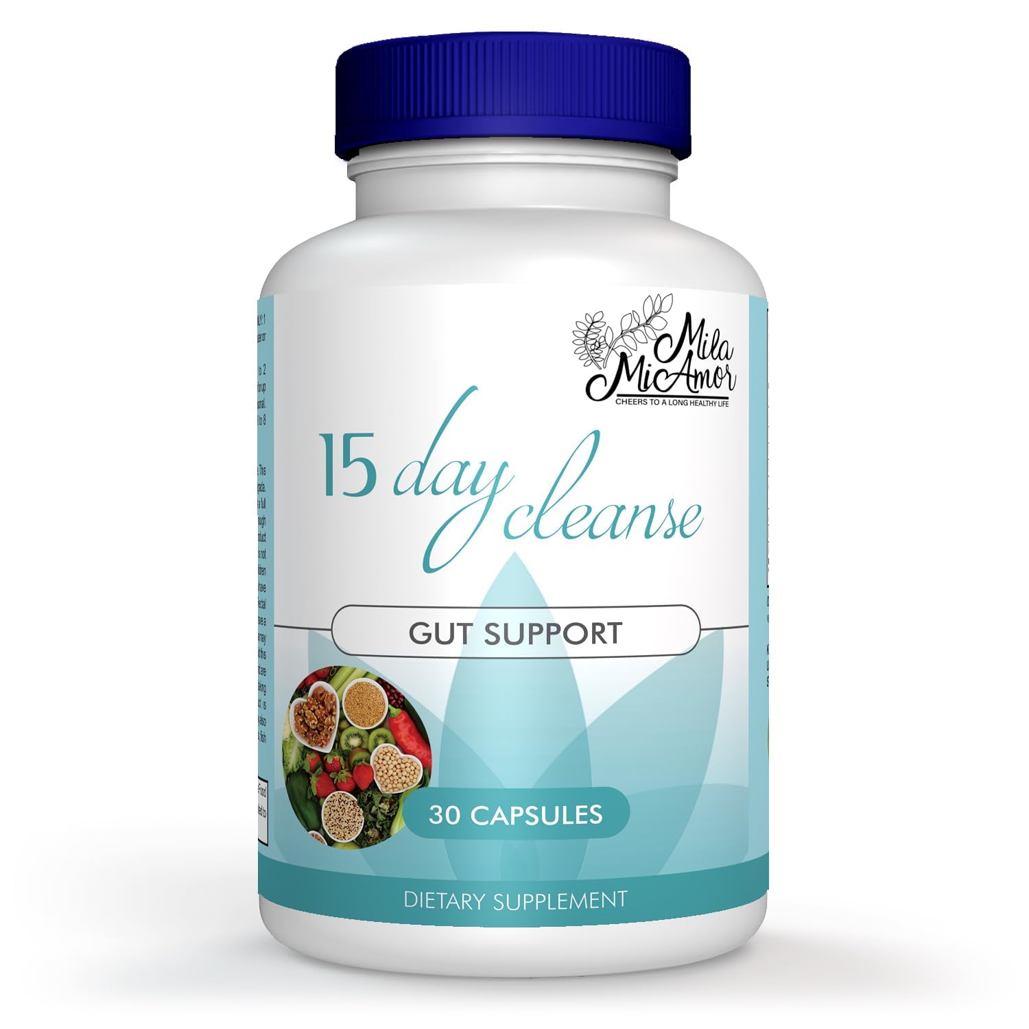 Mila Miamor 15 Day Cleanse - Gut and Colon Support - Advanced Gut Cleanse Detox for Women & Men with Senna, Cascara Sagrada & Psyllium Husk - Non-GMO - Made in USA - 30 Capsules