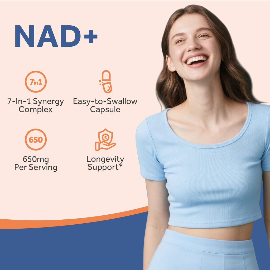 Doctor's Recipes NAD Supplement, Nicotinamide Riboside, Resveratrol, NMN Alternative for Anti-Aging, w/Magnesium Glycinate & L-Tryptophan, 650mg Per Serving, Energy & Mood Boost, 60 Vegan Capsules Doctor's Recipes Au supplements