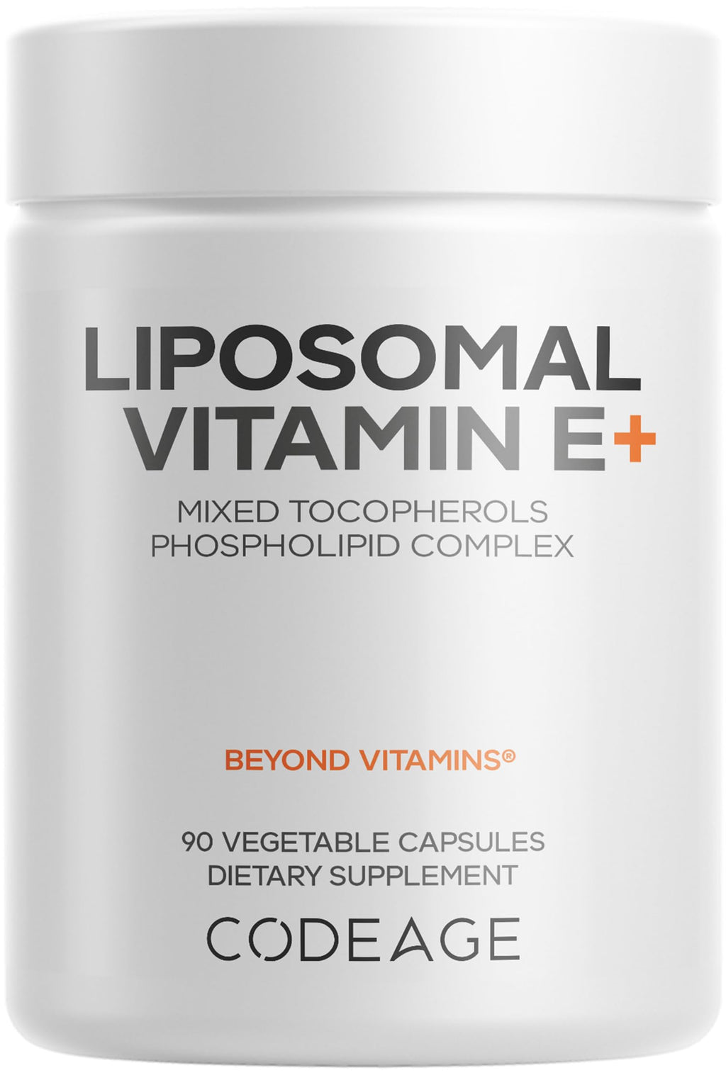 Codeage Liposomal Vitamin E Supplement - All Vitamin E Tocopherols - 3-Month Supply - Alpha Tocopherols, Beta, Gamma, and Delta - Liposomal Mixed Tocopherols - Non-GMO Phospholipid - 90 Capsules Codeage Au supplements