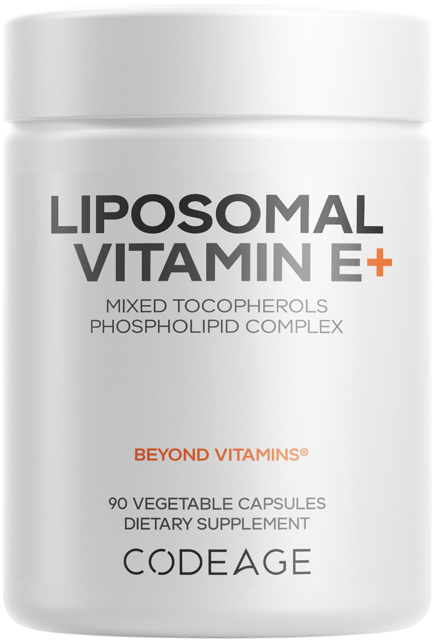 Codeage Liposomal Vitamin E Supplement - All Vitamin E Tocopherols - 3-Month Supply - Alpha Tocopherols, Beta, Gamma, and Delta - Liposomal Mixed Tocopherols - Non-GMO Phospholipid - 90 Capsules Codeage Au supplements
