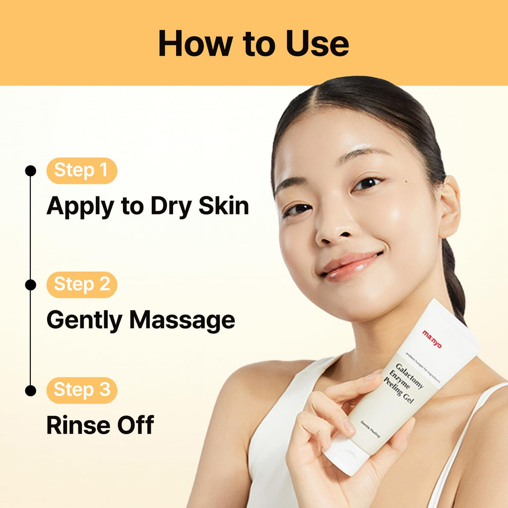 MANYO Galactomy Enzyme Peeling Gel, Face and Body Scrub, Dead Skin Remover, Blackhead Remover, Korean Exfoliating Gel