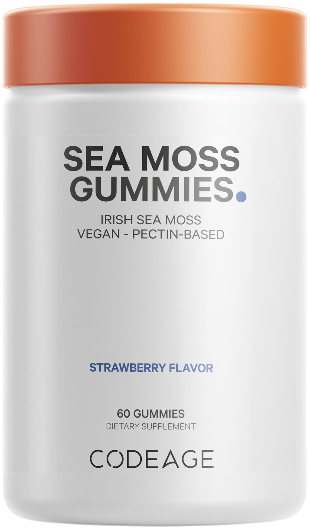 Codeage Irish Sea Moss Gummies Supplement - 300mg Irish Sea Moss 10:1 Extract - Delicious Strawberry Flavor - Vegan, Non-GMO, Gluten-Free - 60 Gummies Codeage Au supplements