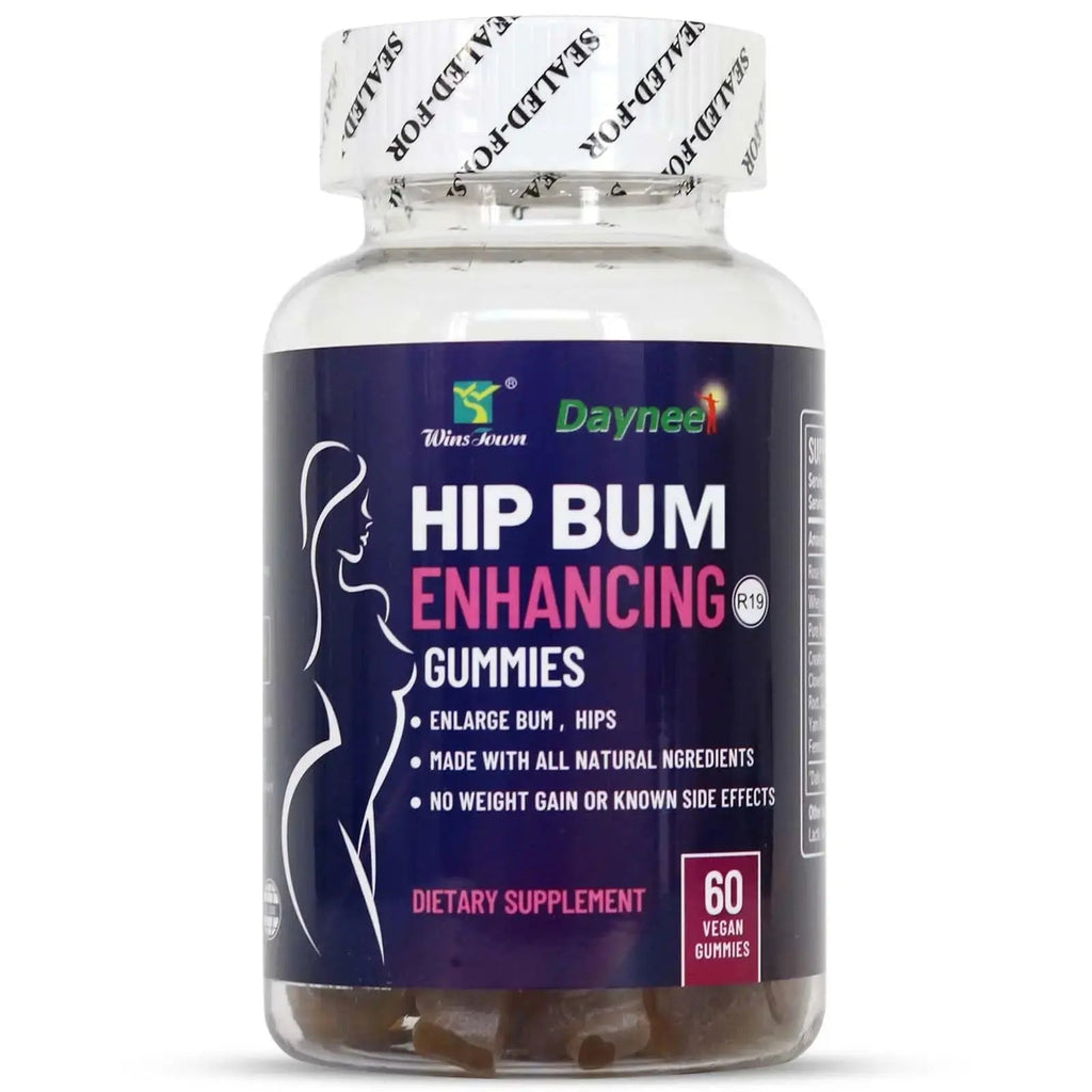 Wins Town Hip Butt Enhancement Gummies, Booty Multivitamins Supplements for Firm and Lift Bigger Buttocks for Women, 60 Count Wins Town Au supplements