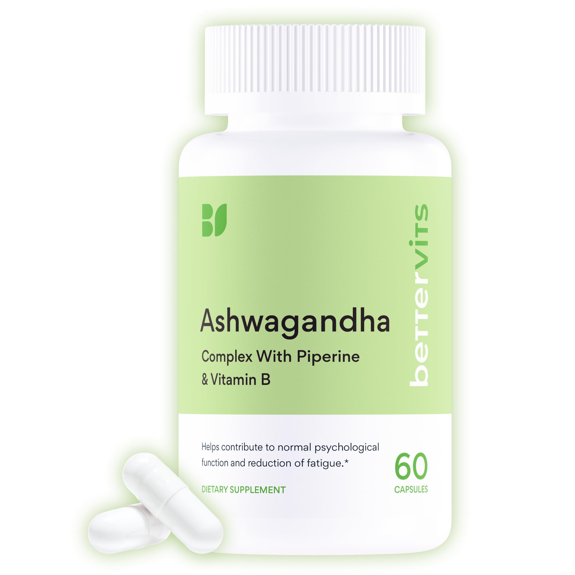 Bettervits Ashwagandha Complex with Passion Flower and Vitamin B – KSM-66® Organic Root Extract 800 mg – Supports Calm, Energy and Emotional Balance – 60 Capsules Bettervits Au supplements