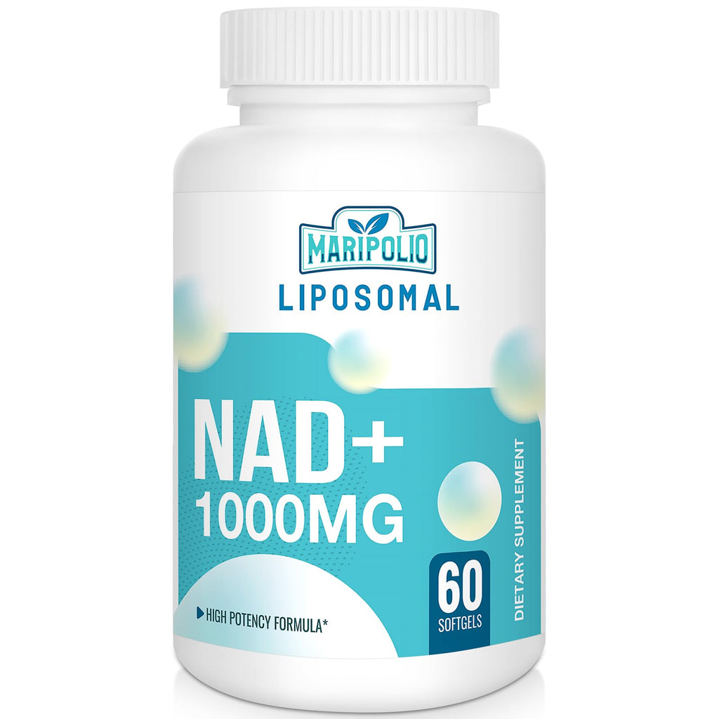 Maripolio Liposomal NAD+ 1000 mg Supplement | High Bioavailability Liposomal Delivery | Cellular Energy & Wellness Support | Pure NAD+ Dietary Supplement for Men,Women, 60 Softgels Maripolio Au supplements
