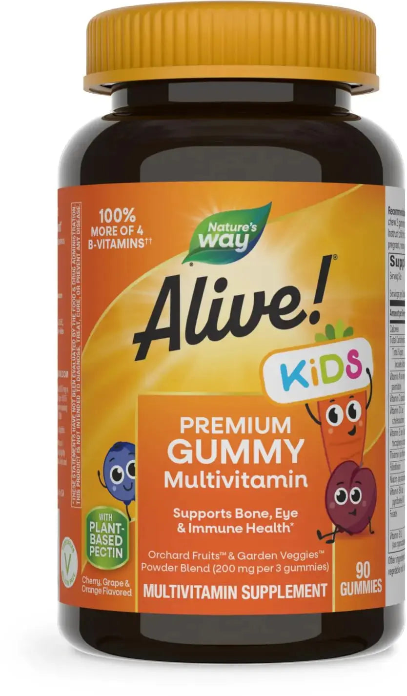 Nature's Way Alive! Children's Premium Gummy Multivitamin, Gluten Free, Made with Pectin, 90 Gummies Nature's Way Au supplements