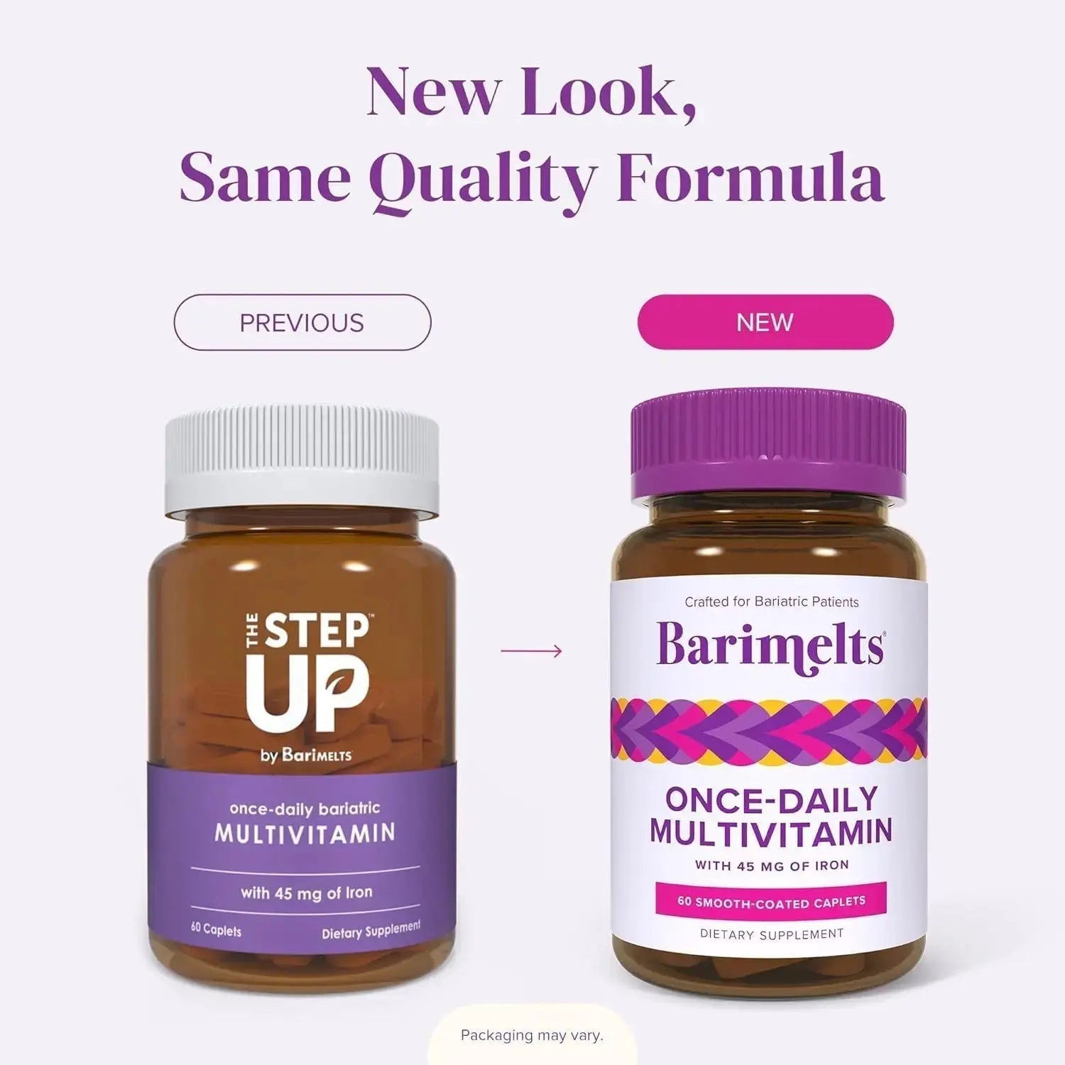 BariMelts Once Daily Bariatric Multivitamin with Iron, 60 Easy-Swallow Caplets (2-Month Supply), Multivitamin for Women, Multimineral Complex BariMelts Au supplements