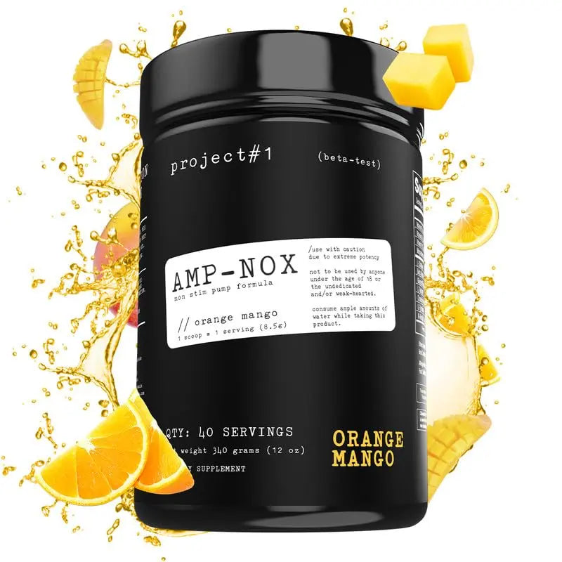 Project #1 AMP-NOX: Pre & Post Workout Powder to Boost Focus & Pump | Energizing Project #1 Au supplements