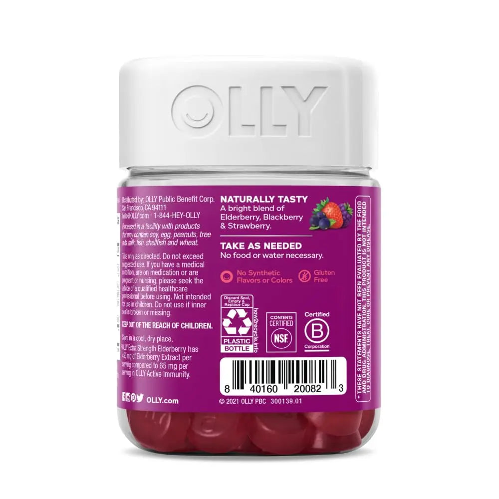 OLLY Extra Strength Elderberry Gummies, Immune Support, 450mg Elderberry, Vitamin C OLLY Au supplements