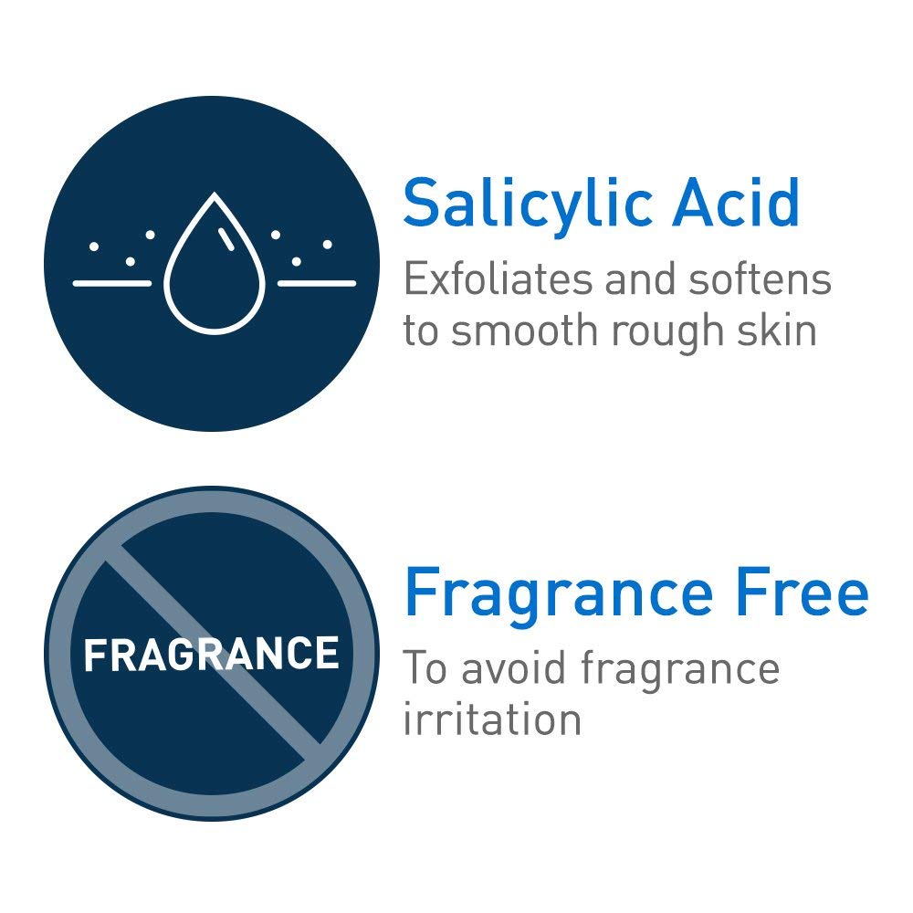CeraVe Moisturizing Cream with Salicylic Acid, Exfoliating Body Cream with Lactic & Hyaluronic Acid, Niacinamide