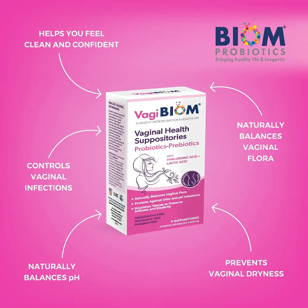 VagiBiom Lactobacillus Suppository: Microbiome Flora balance and Odor Control Regimen VagiBiom Au supplements