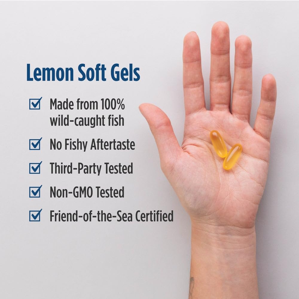 Nordic Naturals Omega-3, Lemon Flavor - 90 Soft Gels - 690 mg Omega-3 - Fish Oil - EPA & DHA - Immune Support, Brain & Heart Health, Optimal Wellness - Non-GMO - 45 Servings Nordic Naturals Au supplements