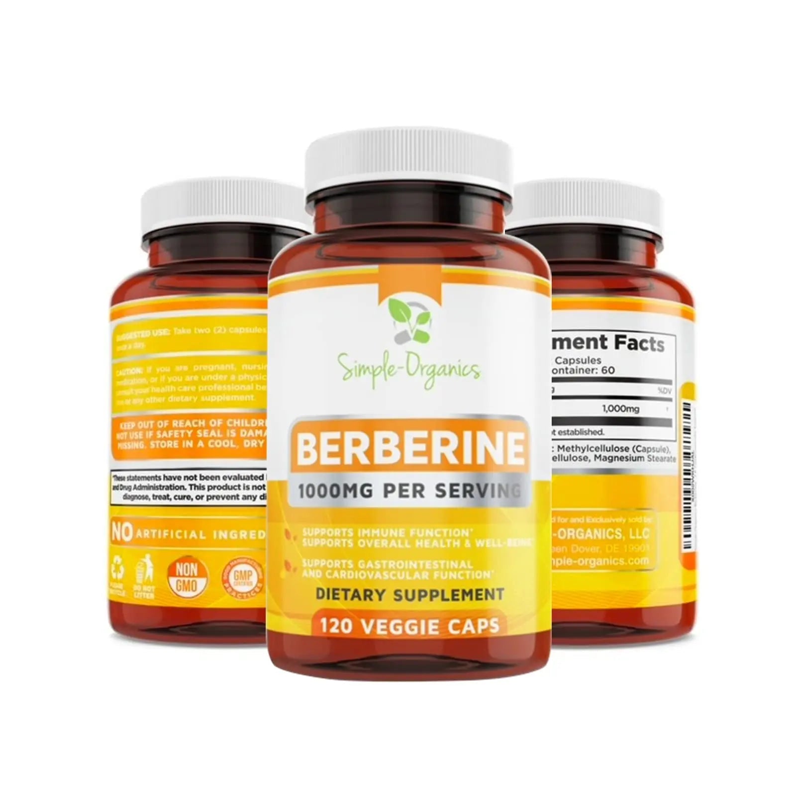 Simple-Organics Berberine 500mg (1000mg Per Serving) for Supports Healthy Immune Simple-Organics Au supplements