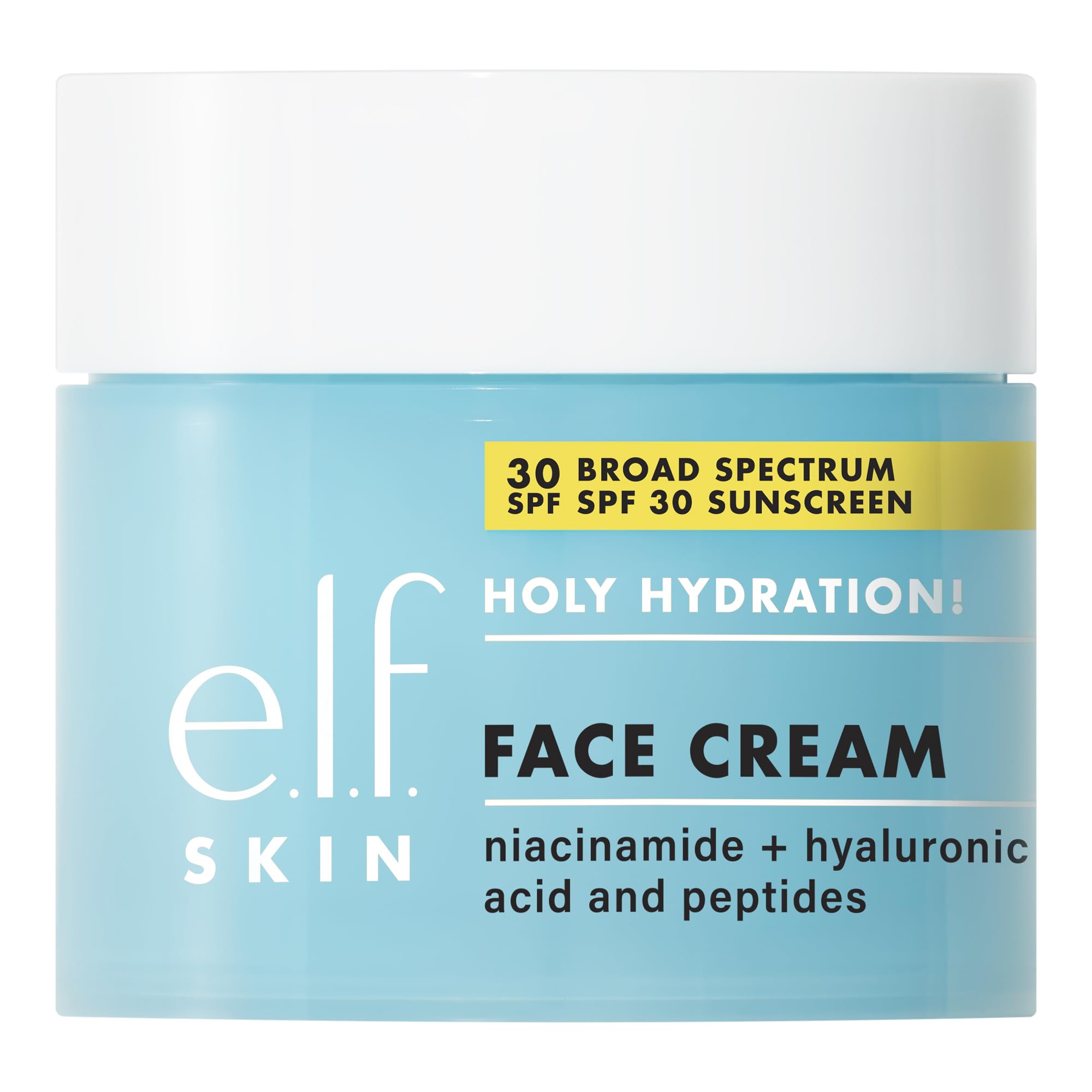 e.l.f. SKIN Holy Hydration! Face Cream - Broad Spectrum SPF 30 Sunscreen, Moisturizes & Softens Skin