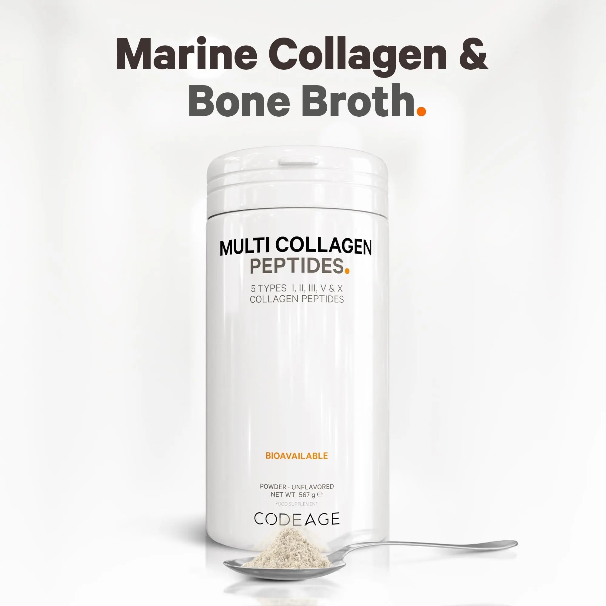 Codeage Multi Collagen Protein Powder Peptides, 2-Month Supply, Hydrolyzed, Type I, II, III, V, X Grass Fed Codeage Au supplements