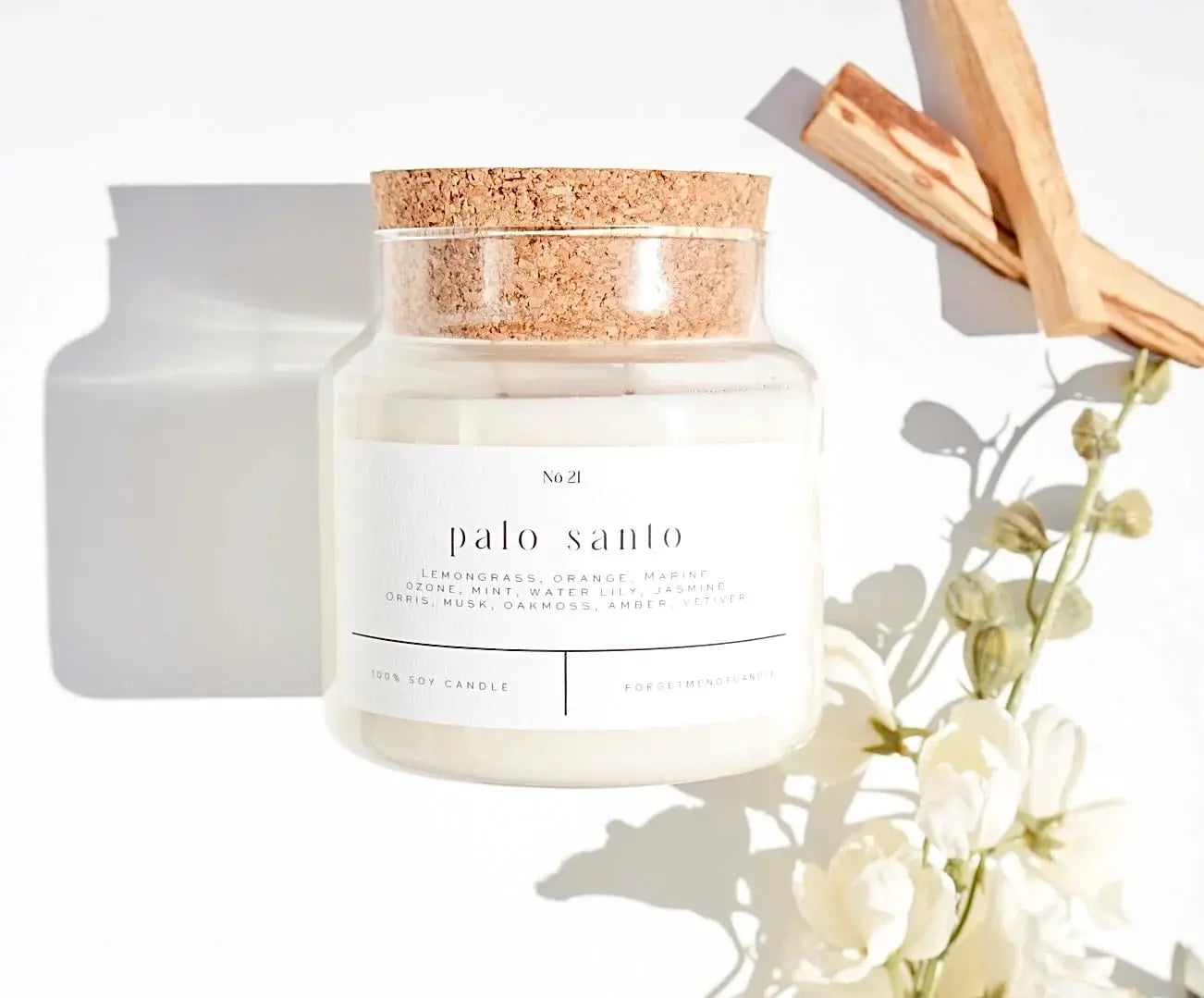 Palo Santo 22oz Soy Wax Candle FORGET ME NOT CANDLE Au supplements